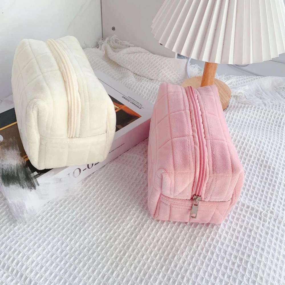 Petite trousse en velours côtelé
