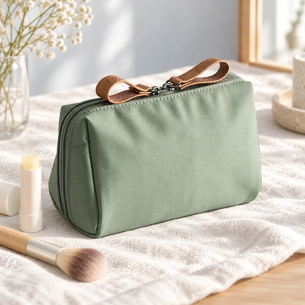 Mini trousse de toilette en situation