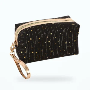 Petite trousse de toilette étoilée – Noir