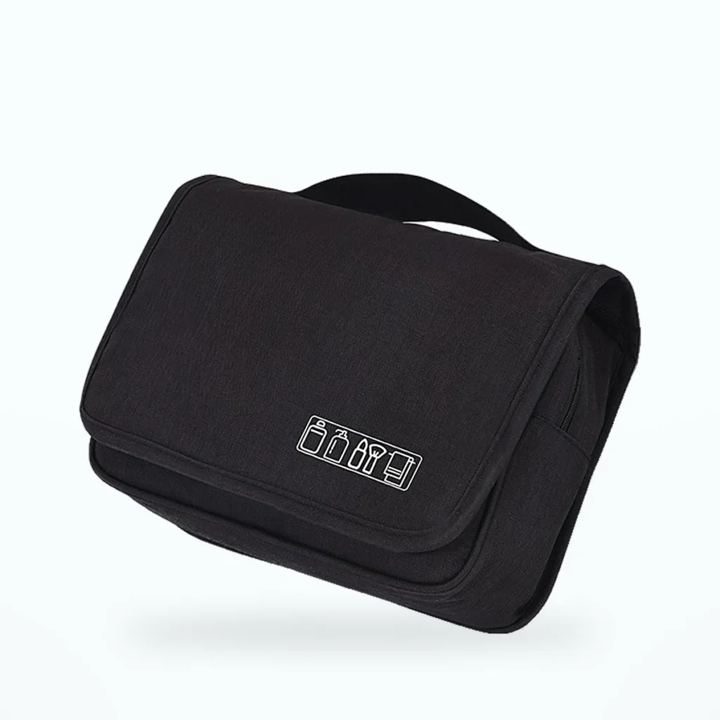Trousse de toilette à suspendre 4 compartiments – Noir