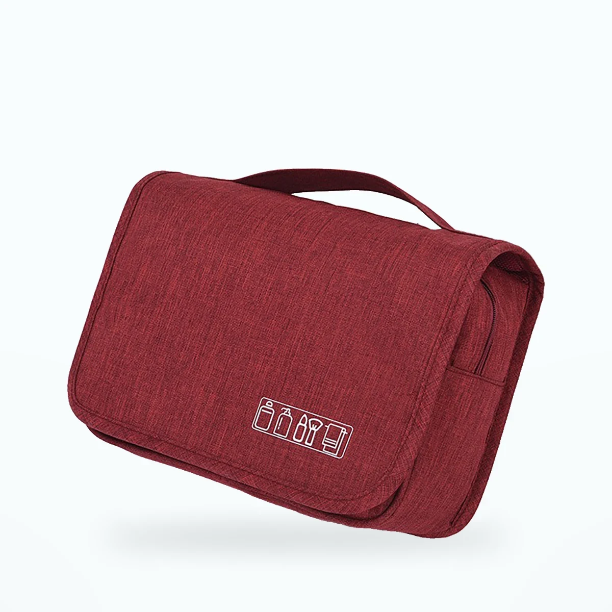 Trousse de toilette à suspendre 4 compartiments – Rouge