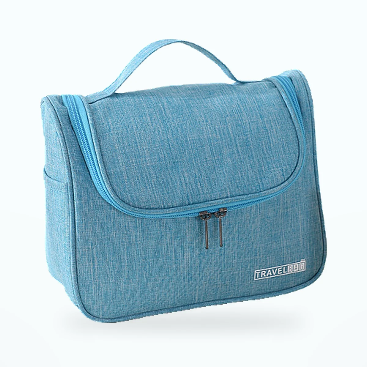 Trousse de toilette cube pliable – Bleu clair