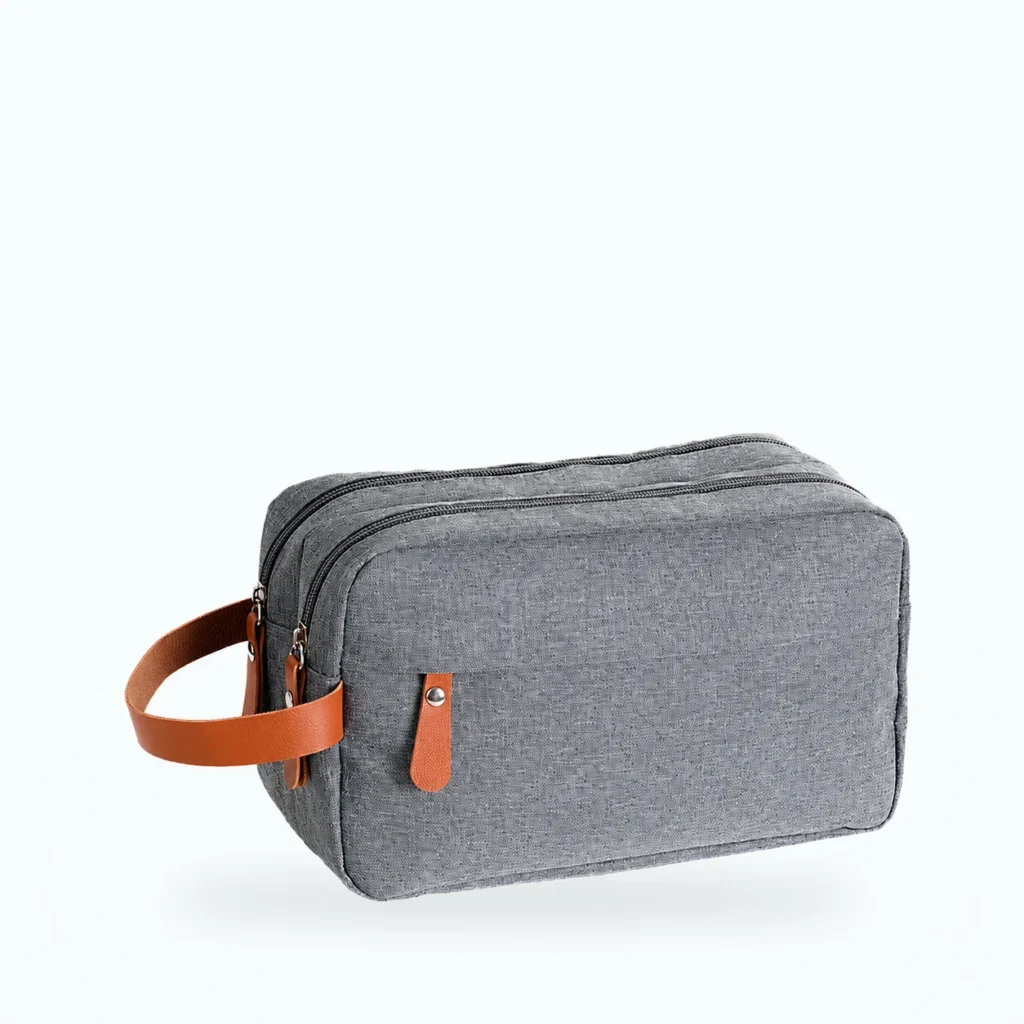 Trousse de toilette homme compacte – Gris