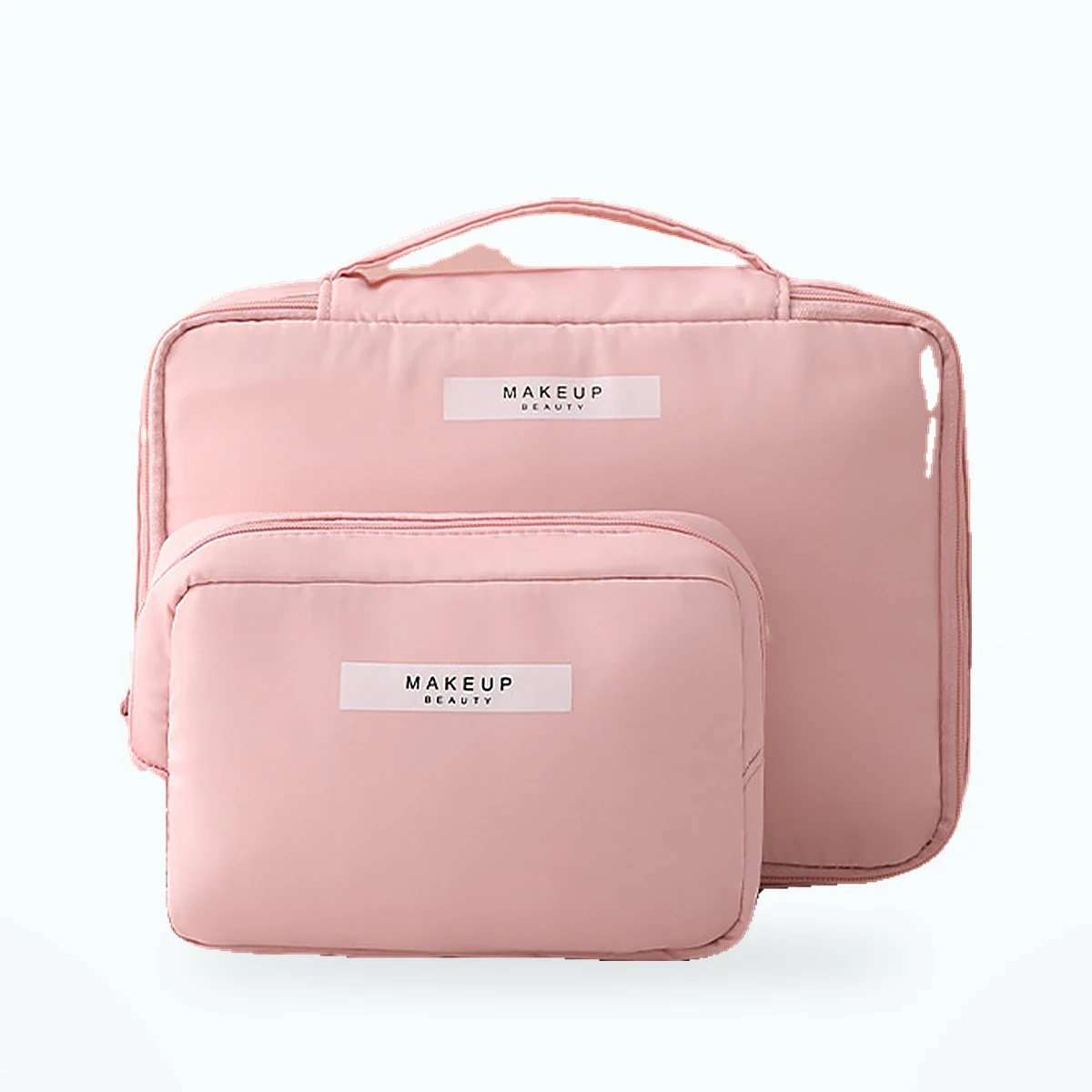 Trousse organiseur de voyage – Rose + petite trousse